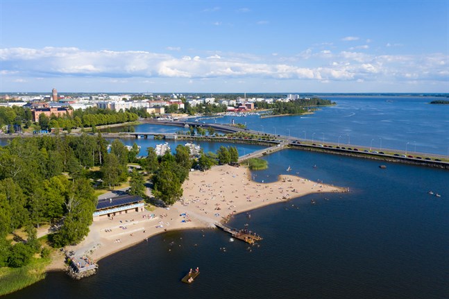 Mannen hade simmat runt Sandö.