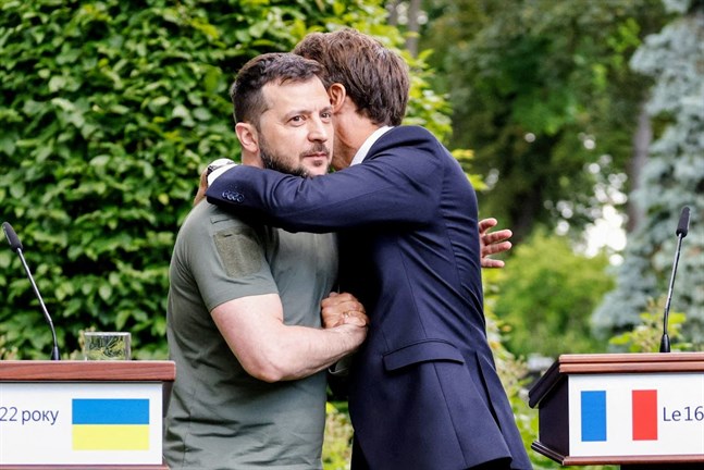 Zelenskyj och Macron träffades i Kiev den 16 juni.