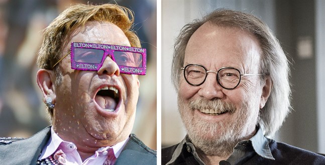 Veteranerna Elton John och Benny Andersson vill erövra ny mark på ungdomsappen Tiktok med ett låtsamarbete. Arkivbild.