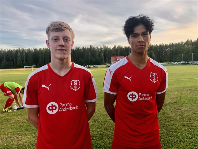 Ivar Enqvist och Hugo Forsman, Purmolagets målskyttar i torsdagens hemmaseger.