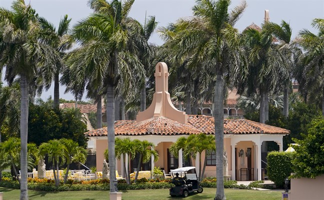 Donald Trumps egendom Mar-a-Lago i Palm Beach, Florida, som genomsökts av FBI.