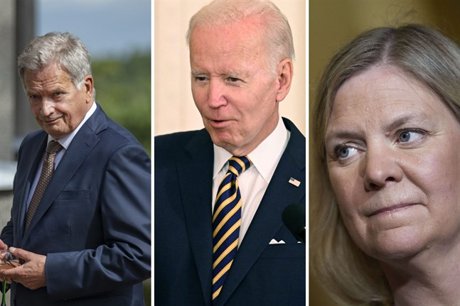 På lördagskvällen twittrade Finlands president Sauli Niinistö, ett videoklipp från då han tidigare i veckan talade i telefon med USA:s president Joe Biden och Sveriges statsminister Magdalena Andersson