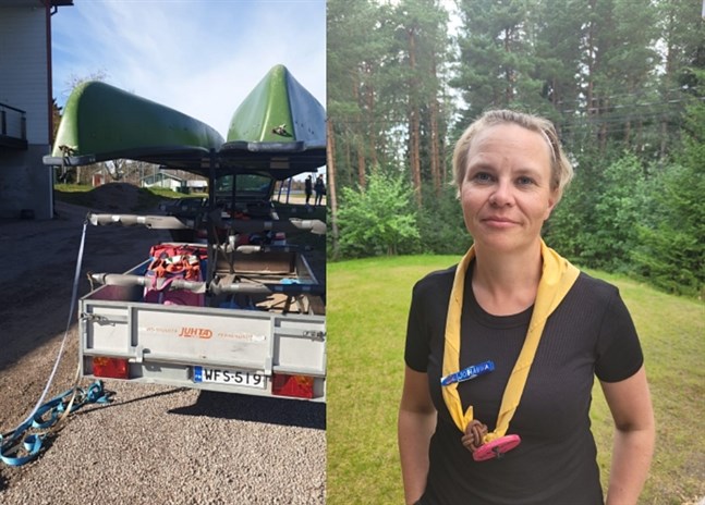 Johanna Björk är kårchef för Korsholms Spejare som blev av med sina kanoter.