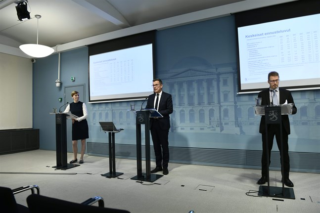 Finansministeriet kom med sin senaste ekonomiska prognos på måndag förmiddag.