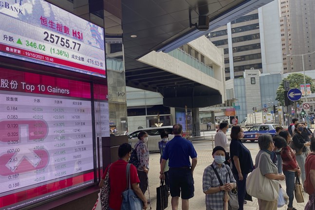 Hongkongbörsen inledde dagen på minus. Arkivbild.