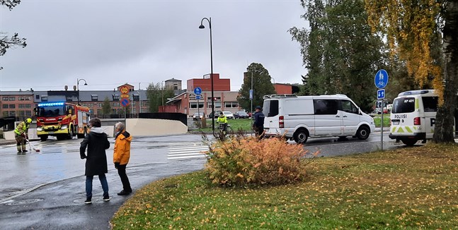 En person skadades lindrigt i olyckan på Jakobsgatan.